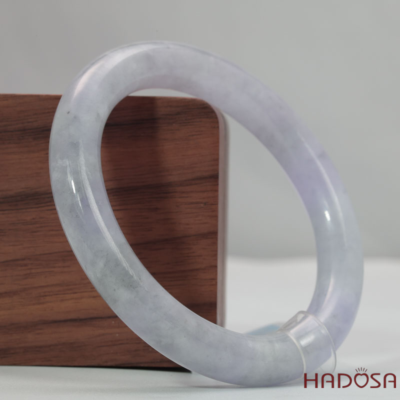 Vòng Cẩm Thạch Tím Tử La Lan ni Ánh Xám Ni 56