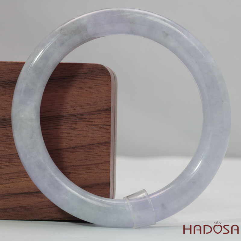 Vòng Cẩm Thạch Tím Tử La Lan ni Ánh Xám Ni 56