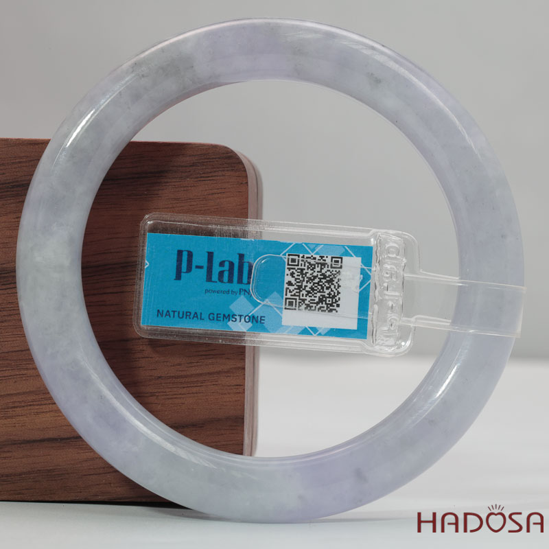 Vòng Cẩm Thạch Tím Tử La Lan ni Ánh Xám Ni 56