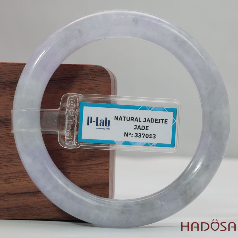 Vòng Cẩm Thạch Tím Tử La Lan ni Ánh Xám Ni 56