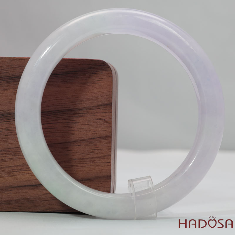 Vòng Ngọc Cẩm Thạch Tử La Lan Trong Ánh Xám Ni 56