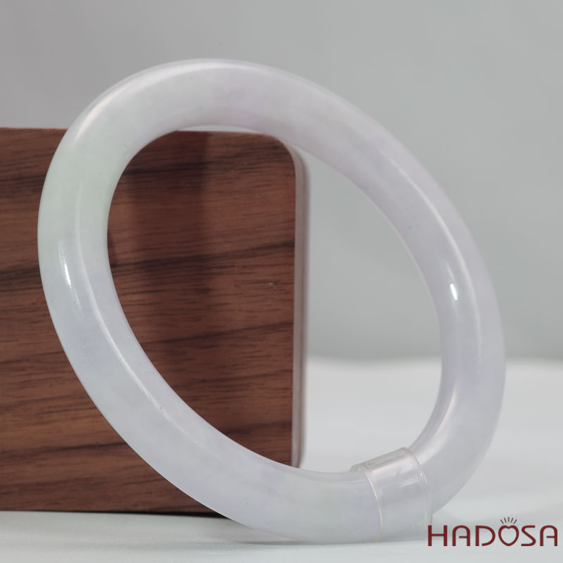 Vòng Cẩm Thạch Tím Tử La Lan Trong Ánh Xám Ni 56