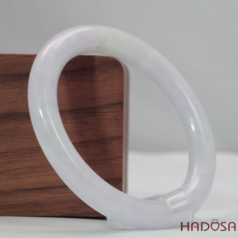 Vòng Cẩm Thạch Tím Tử La Lan Trong Ánh Xám Ni 56