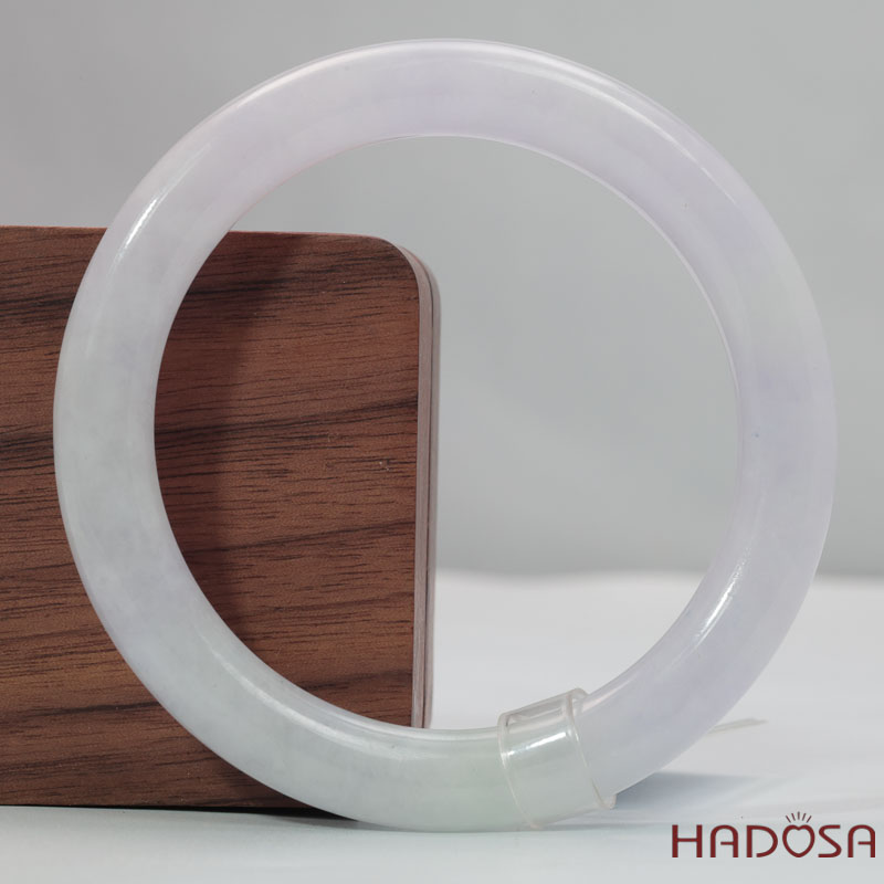 Vòng Cẩm Thạch Tím Tử La Lan Trong Ánh Xám Ni 56