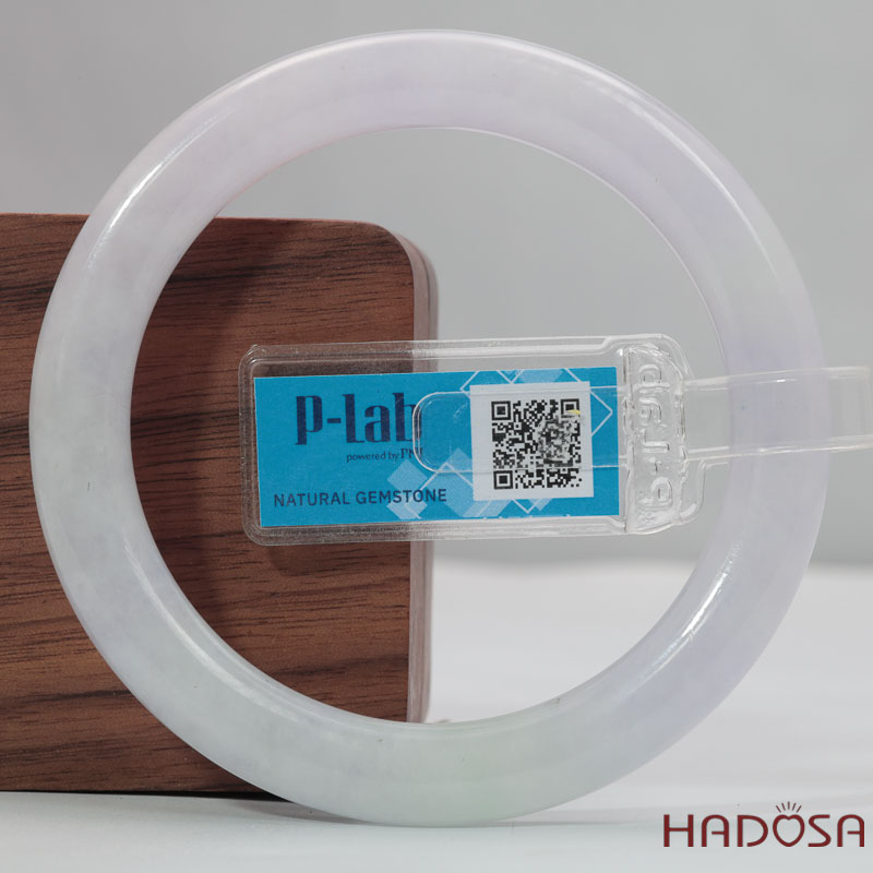 Vòng Cẩm Thạch Tím Tử La Lan Trong Ánh Xám Ni 56