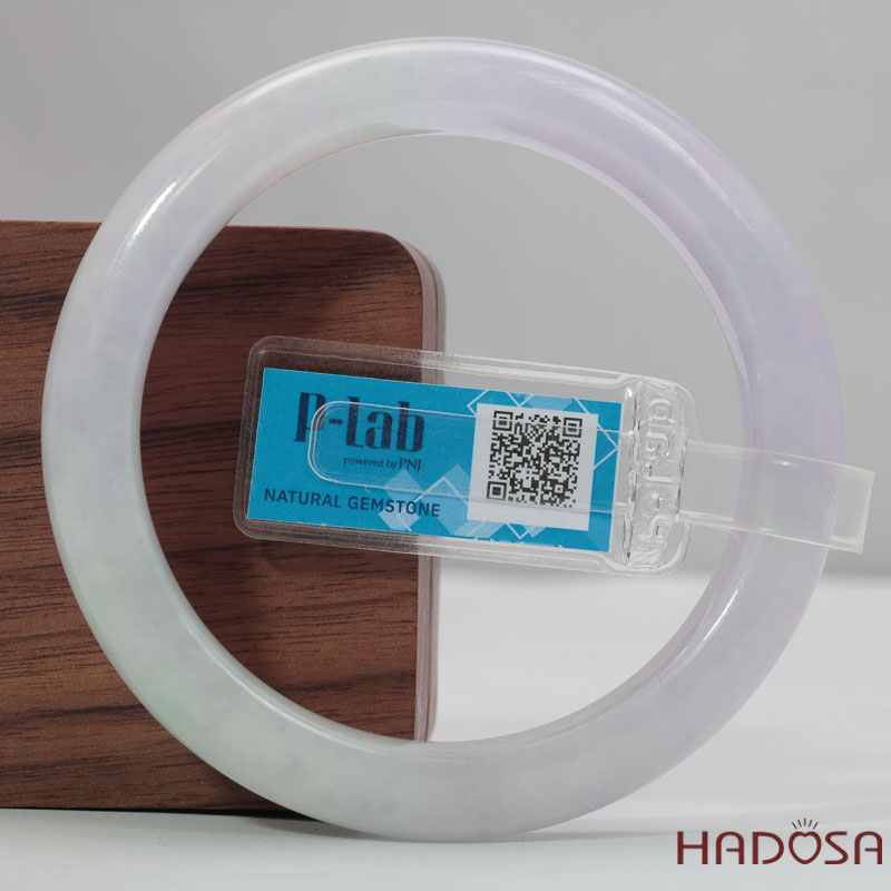 Vòng Ngọc Cẩm Thạch Tử La Lan Trong Ánh Xám Ni 56