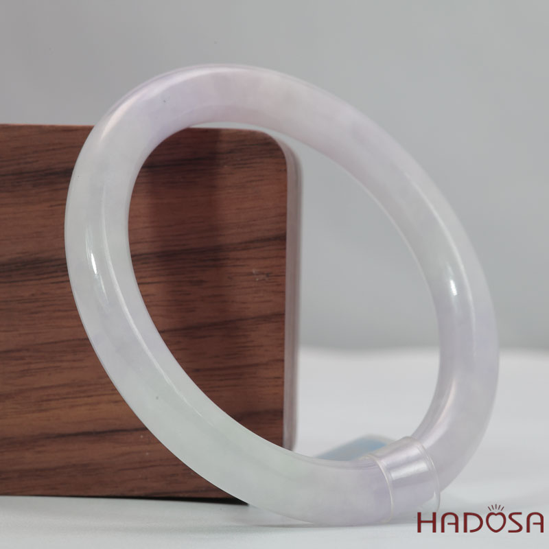 Vòng Cẩm Thạch Tím Tử La Lan Trong Ánh Xám Ni 56