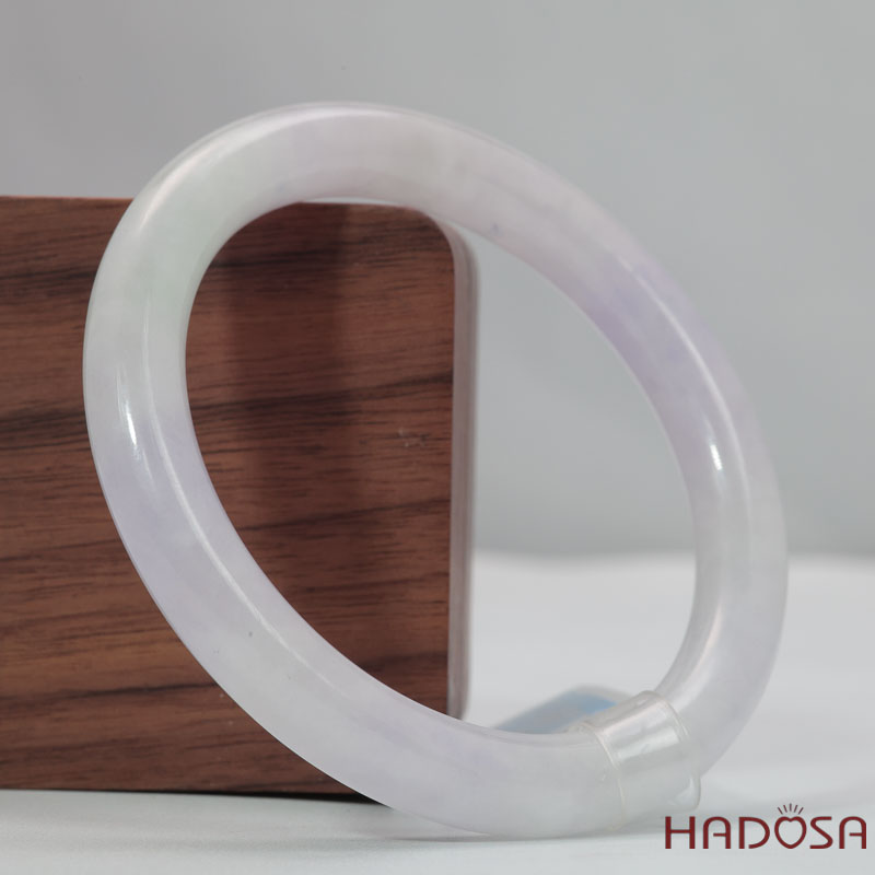 Vòng Cẩm Thạch Tím Tử La Lan Trong Ánh Xám Ni 56