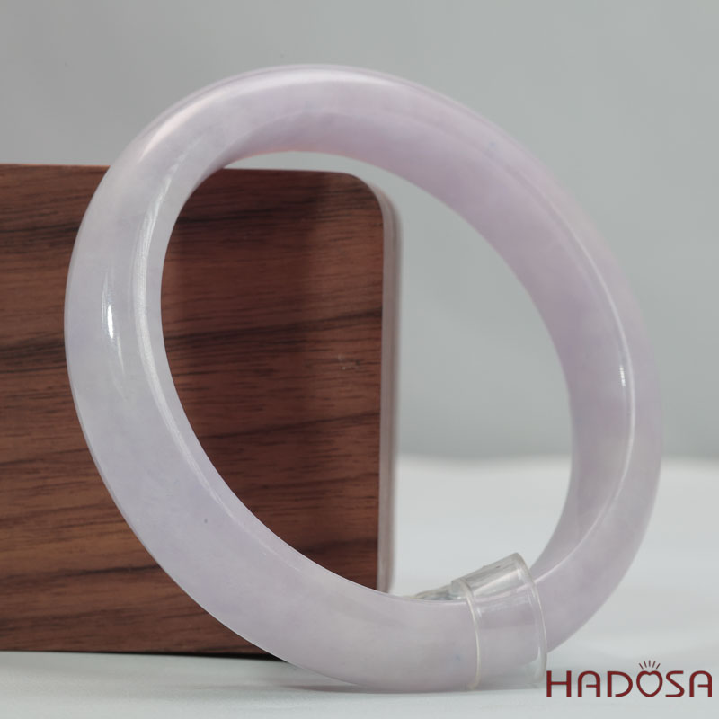 Vòng Ngọc Cẩm Thạch Tử La Lan Trong Ánh Xám Ni 55