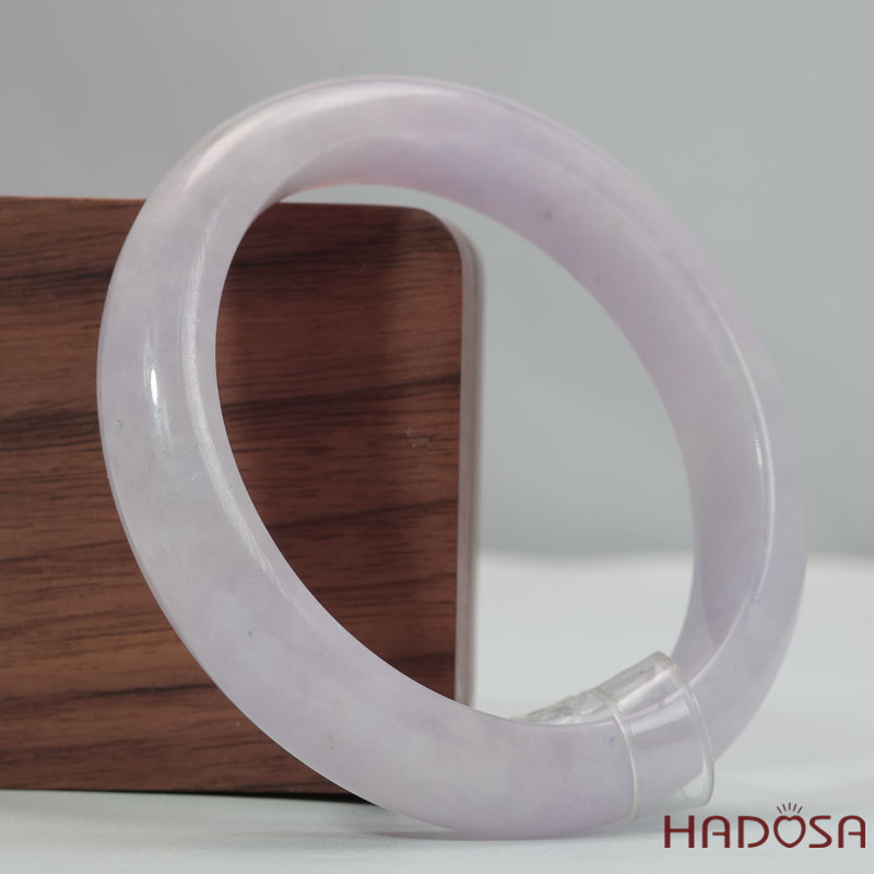 Vòng Ngọc Cẩm Thạch Tử La Lan Trong Ánh Xám Ni 55