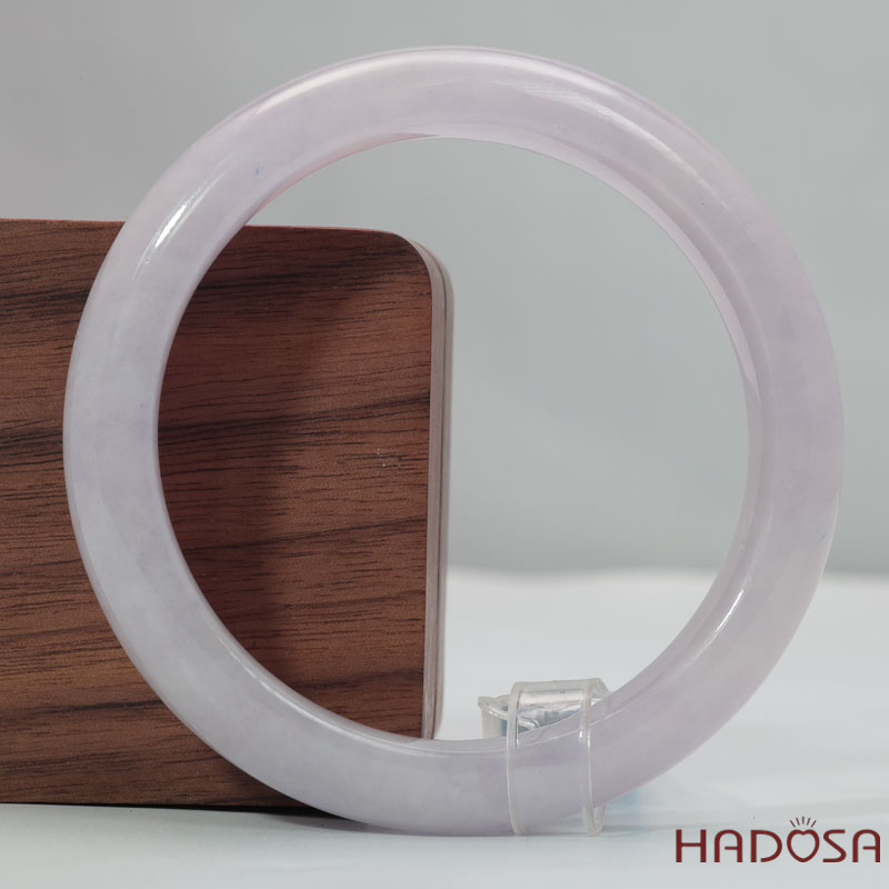 Vòng Ngọc Cẩm Thạch Tử La Lan Trong Ánh Xám Ni 55