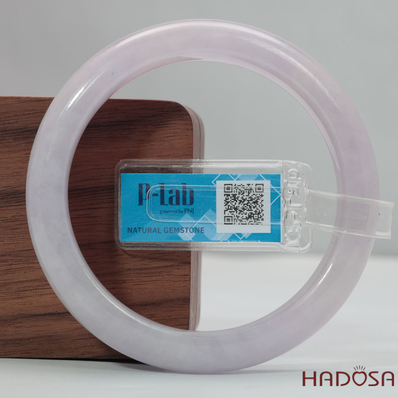 Vòng Ngọc Cẩm Thạch Tử La Lan Trong Ánh Xám Ni 55