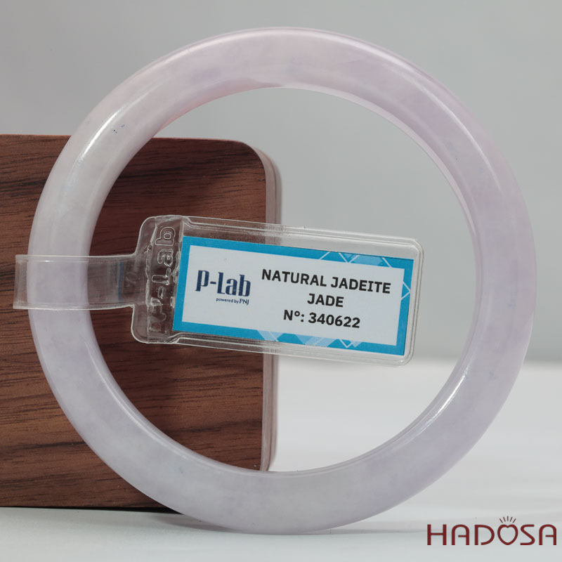 Vòng Ngọc Cẩm Thạch Tử La Lan Trong Ánh Xám Ni 55