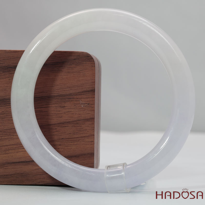 Vòng Cẩm Thạch Tím Tử La Lan Trong Ánh Xám Ni 55