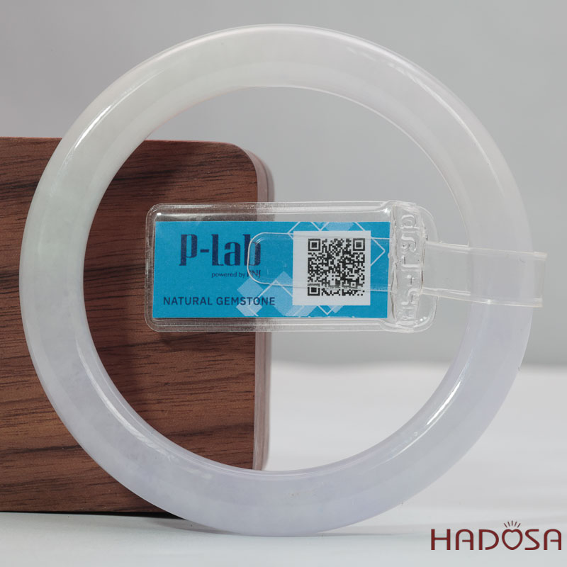 Vòng Cẩm Thạch Tím Tử La Lan Trong Ánh Xám Ni 55