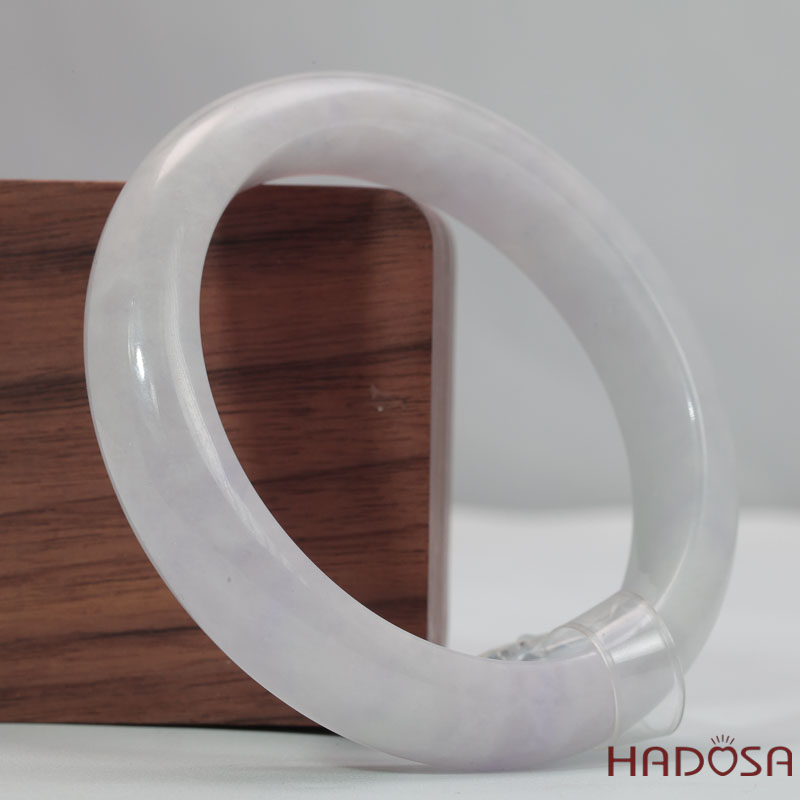 Vòng Ngọc Cẩm Thạch Tử La Lan Trong Ánh Xám Ni 56