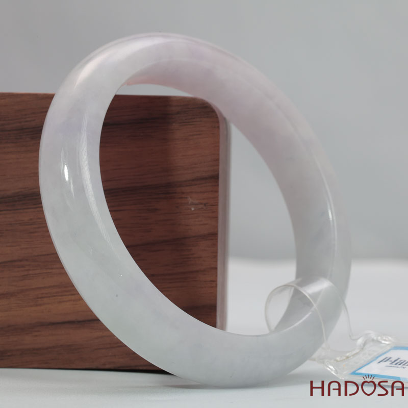 Vòng Ngọc Cẩm Thạch Tử La Lan Trong Ánh Xám Ni 56