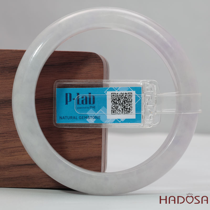 Vòng Ngọc Cẩm Thạch Tử La Lan Trong Ánh Xám Ni 56