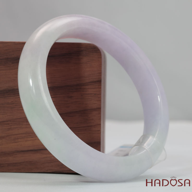 Vòng Ngọc Cẩm Thạch Tử La Lan Trong Ánh Xám Ni 56