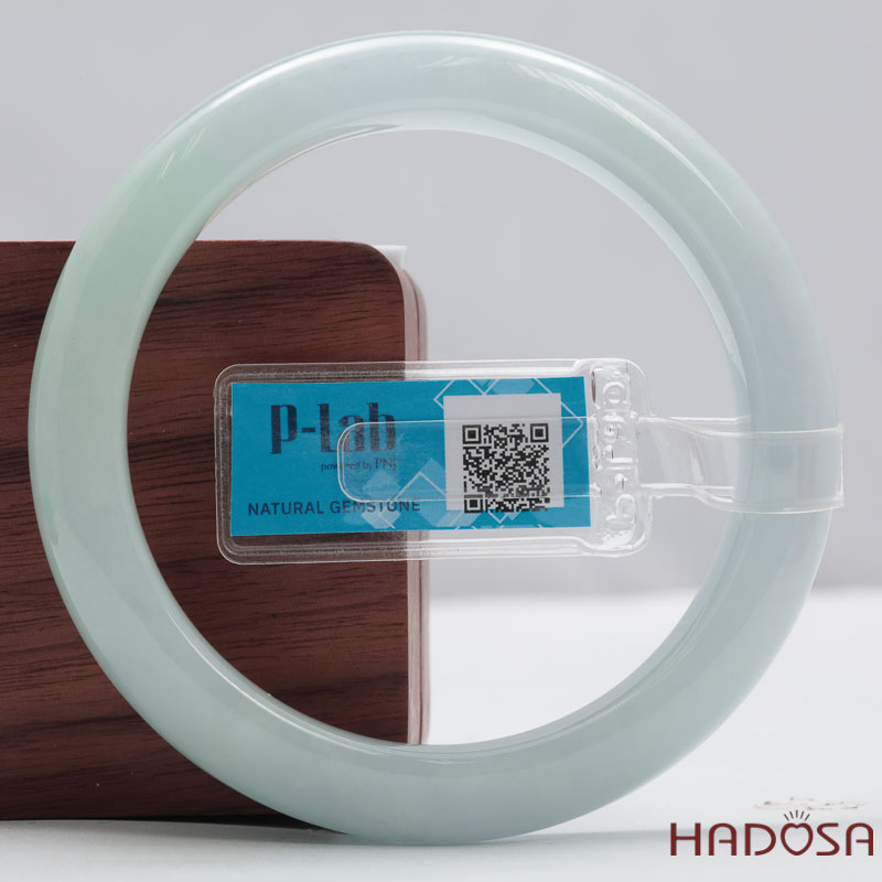 Vòng Tay Ngọc Cẩm Thạch Xanh Lý Trong Vân Lý Ni 58