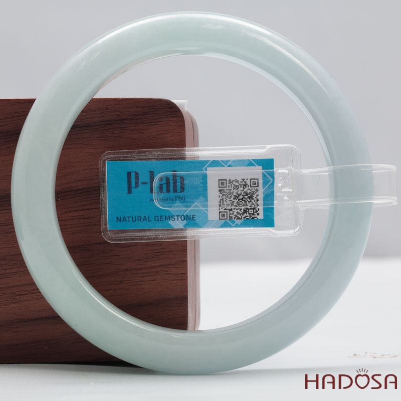 Vòng Tay Ngọc Cẩm Thạch Xanh Lý Trong Vân Lý Ni 56