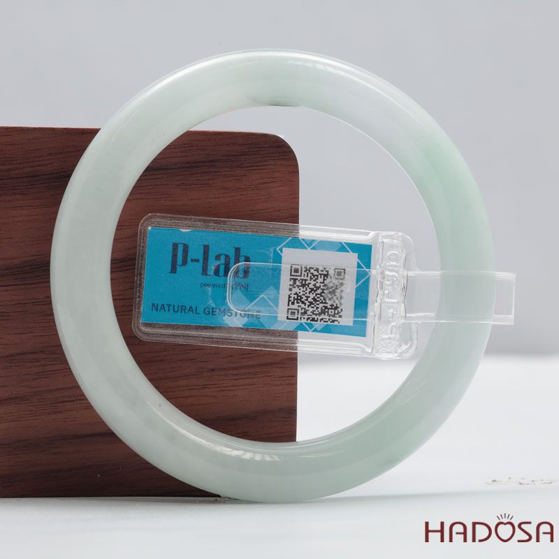 Vòng Ngọc Cẩm Thạch Tròn Xanh Trong Vân Lý Ni 50