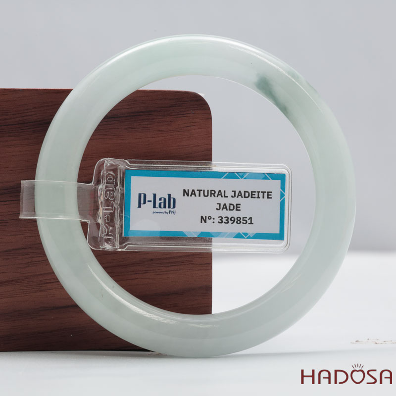 Vòng Ngọc Cẩm Thạch Tròn Xanh Trong Vân Lý Ni 50