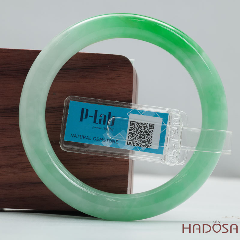 Vòng Đá Cẩm Thạch Xanh Táo Vân Lý Ni 53