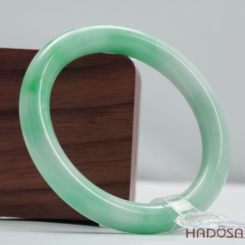 Vòng Cẩm Thạch Xanh Táo Vân Lý Ni 54