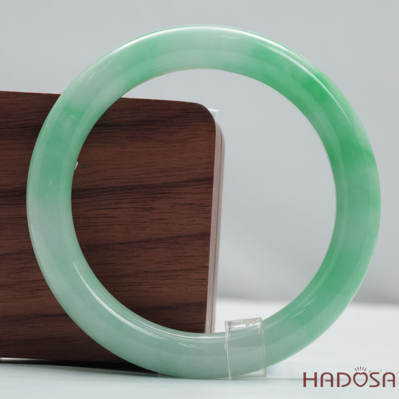 Vòng Cẩm Thạch Xanh Táo Vân Lý Ni 54