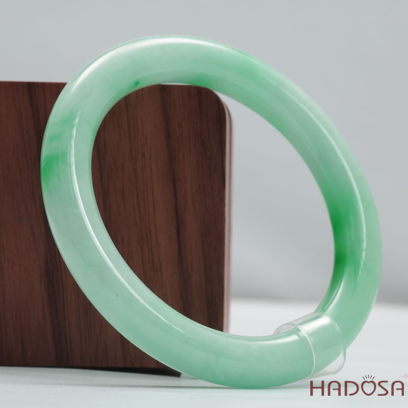 Vòng Đá Cẩm Thạch Xanh Táo Vân Lý Ni 54