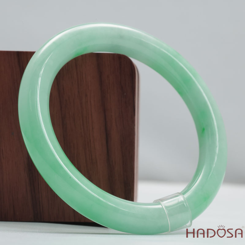 Vòng Đá Cẩm Thạch Xanh Táo Vân Lý Ni 54