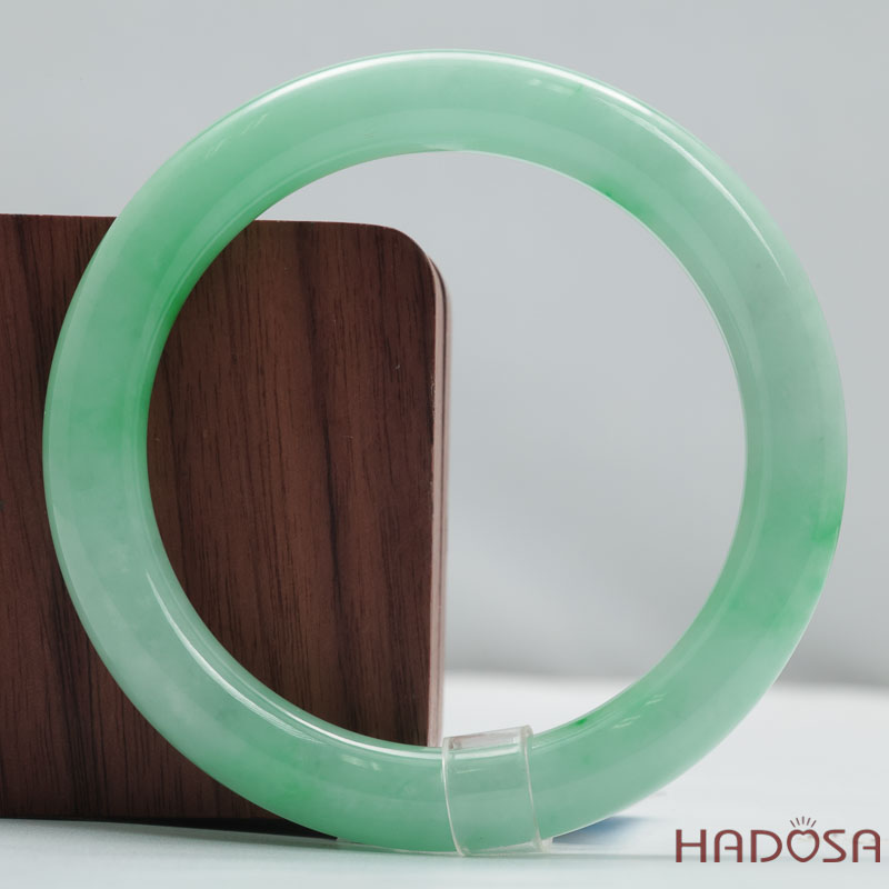 Vòng Đá Cẩm Thạch Xanh Táo Vân Lý Ni 54