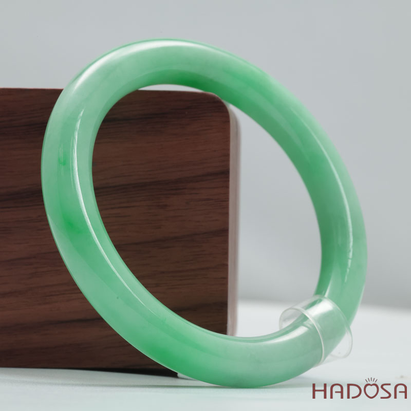 Vòng Cẩm Thạch Xanh Táo Vân Lý Ni 54