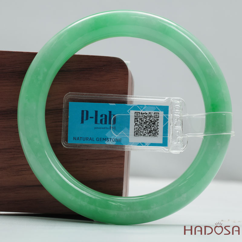 Vòng Cẩm Thạch Xanh Táo Vân Lý Ni 54