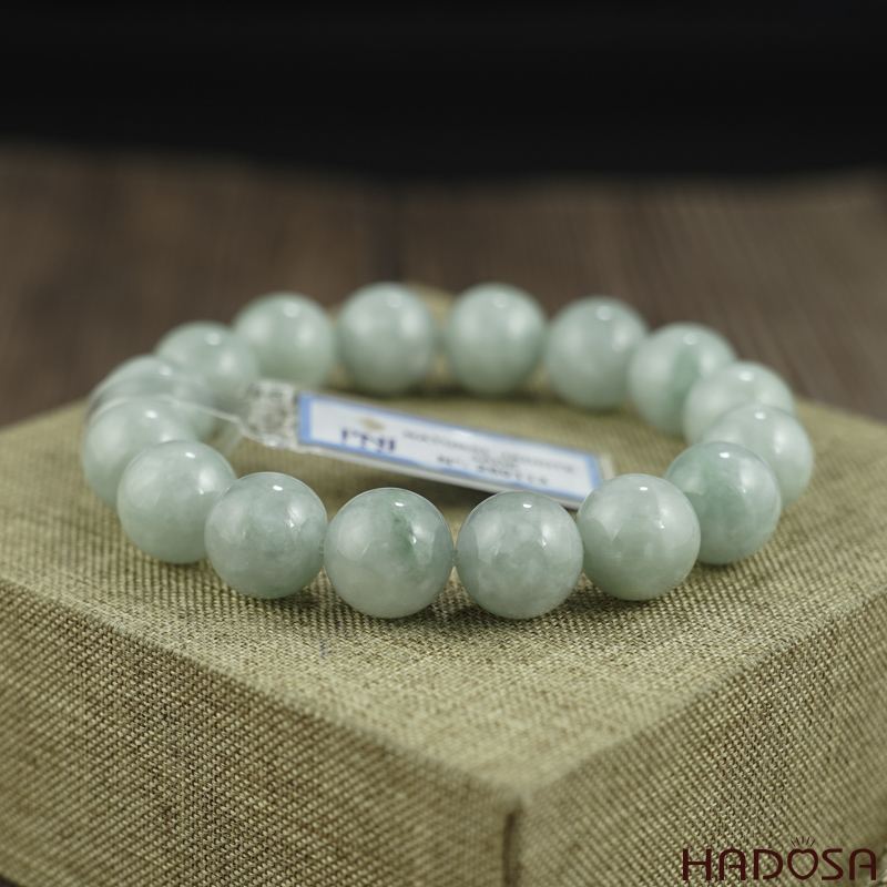 Vòng chuỗi Cẩm Thạch xanh đậu 13mm