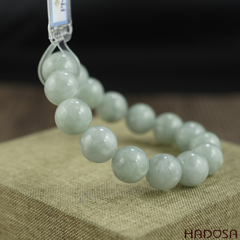 Vòng chuỗi Cẩm Thạch xanh đậu 13mm