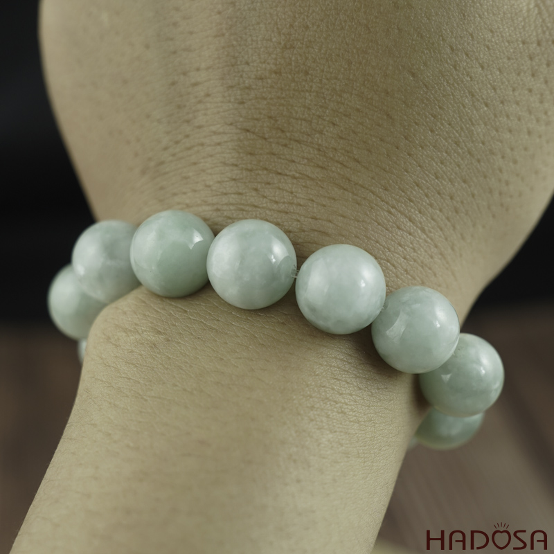 Vòng chuỗi Cẩm Thạch xanh đậu 13mm