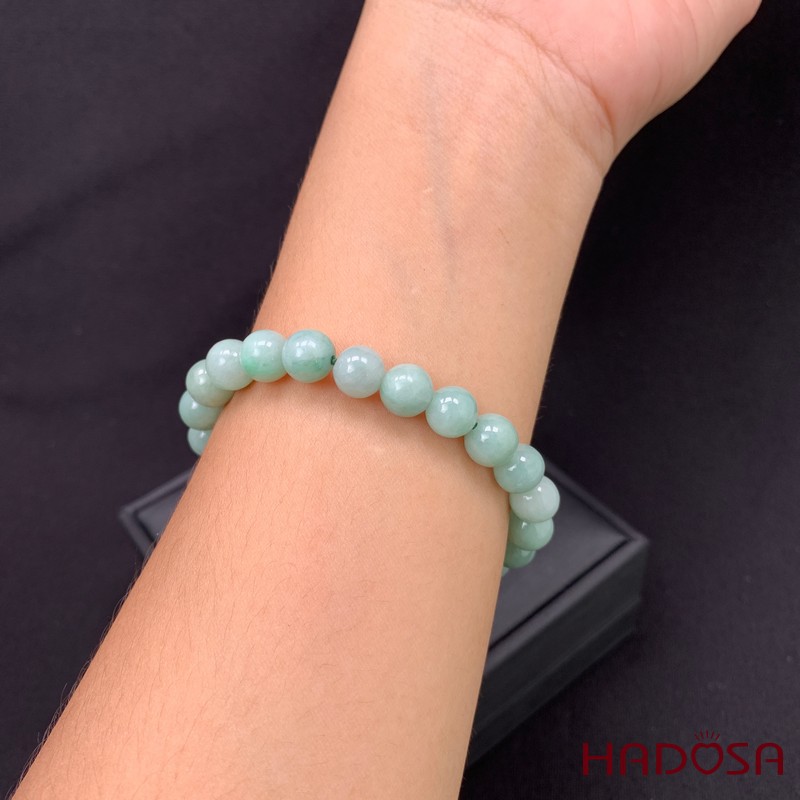 Vòng tay Ngọc Cẩm Thạch Jade A đậu chủng 8mm