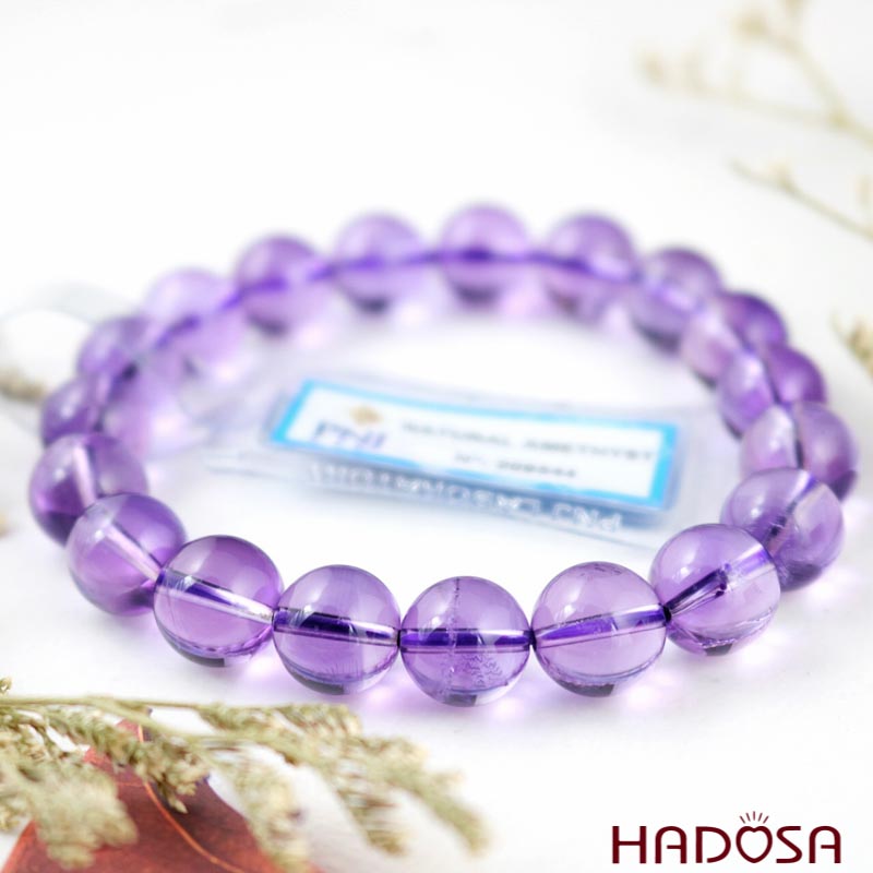 Vòng thạch anh tím tóc vàng 10mm chuẩn 7A