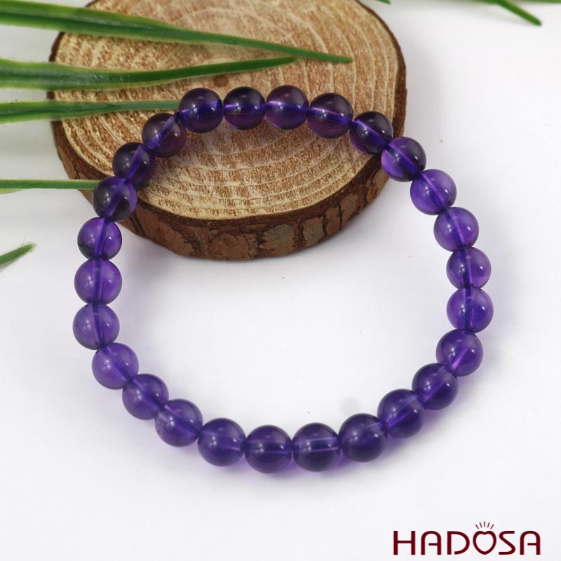 Vòng đá Thạch anh tím 7mm chuẩn 6A