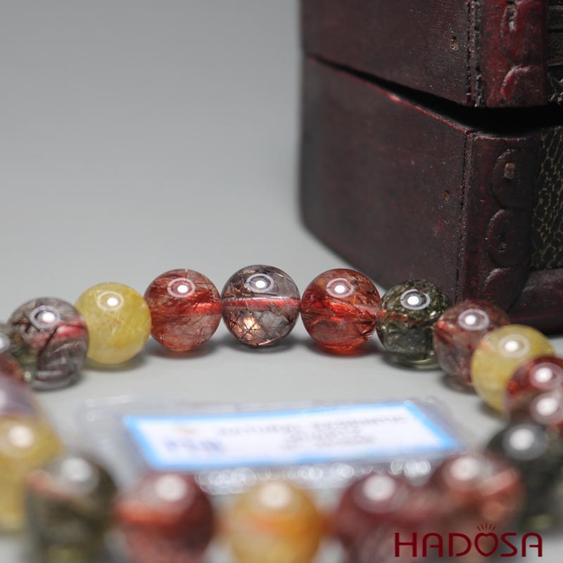 Vòng Thạch anh tóc tam tài 10mm chuẩn 5A