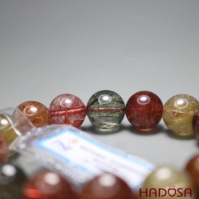 Vòng Thạch anh tóc tam tài 13mm chuẩn 5A