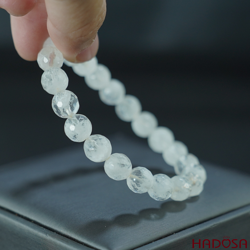 Vòng Thạch anh ưu linh mài giác 8mm chuẩn 4A