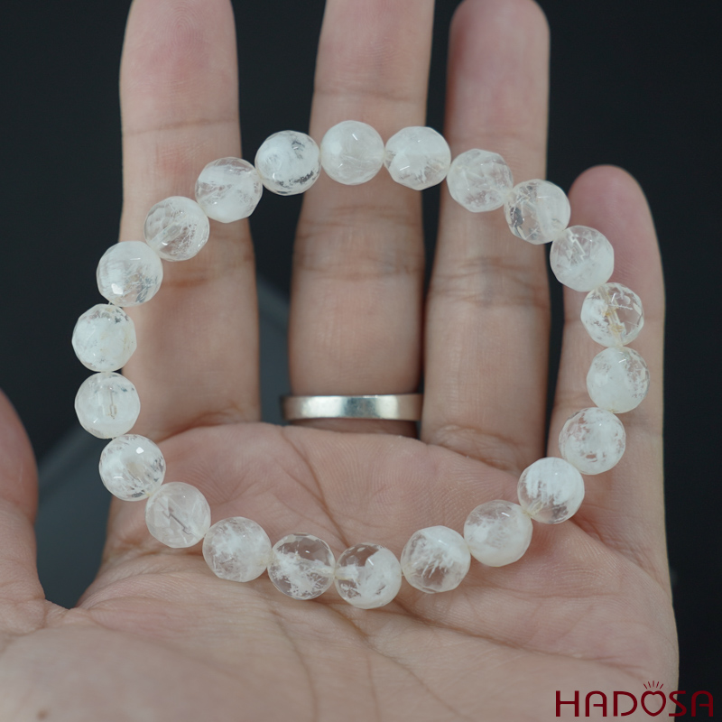 Vòng Thạch anh ưu linh mài giác 8mm chuẩn 4A