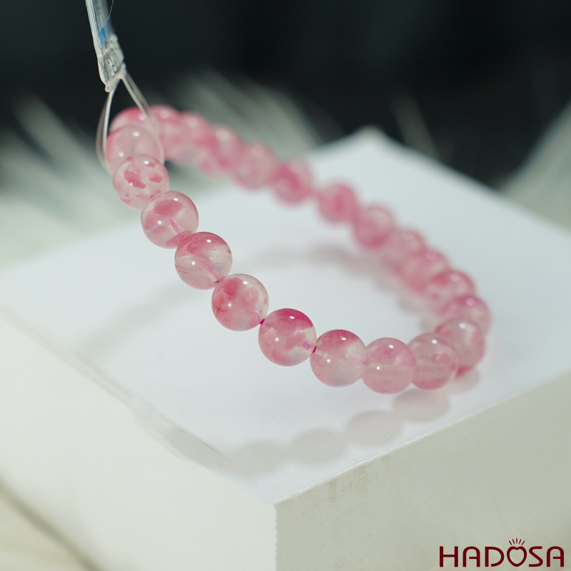 Vòng tay đá Tường Vy Hồng 8mm chuẩn  4A