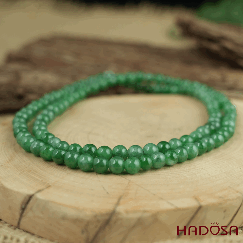 Chuỗi Ngọc cẩm thạch 108 hạt xanh tươi