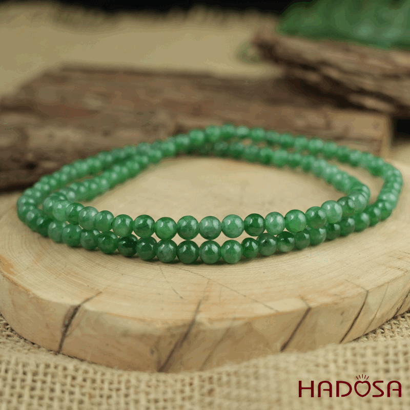Chuỗi Ngọc cẩm thạch 108 hạt xanh tươi