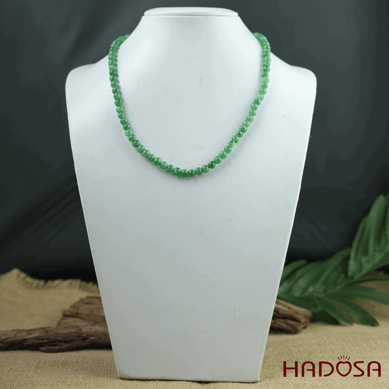 Chuỗi Ngọc cẩm thạch 108 hạt xanh tươi