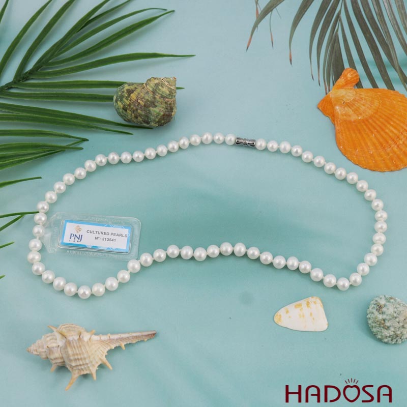 Vòng cổ Ngọc trai trắng 6mm